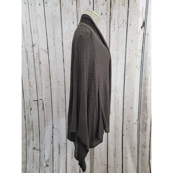 Anne Klein OS Sheer Chocolate Brown Shrug Wrap Sweater Cardigan Knit Lightweight - Picture 9 of 13